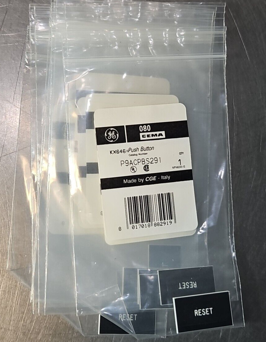 GE P9ACPBS291 push button sticker lot of 9.                              Loc4B17