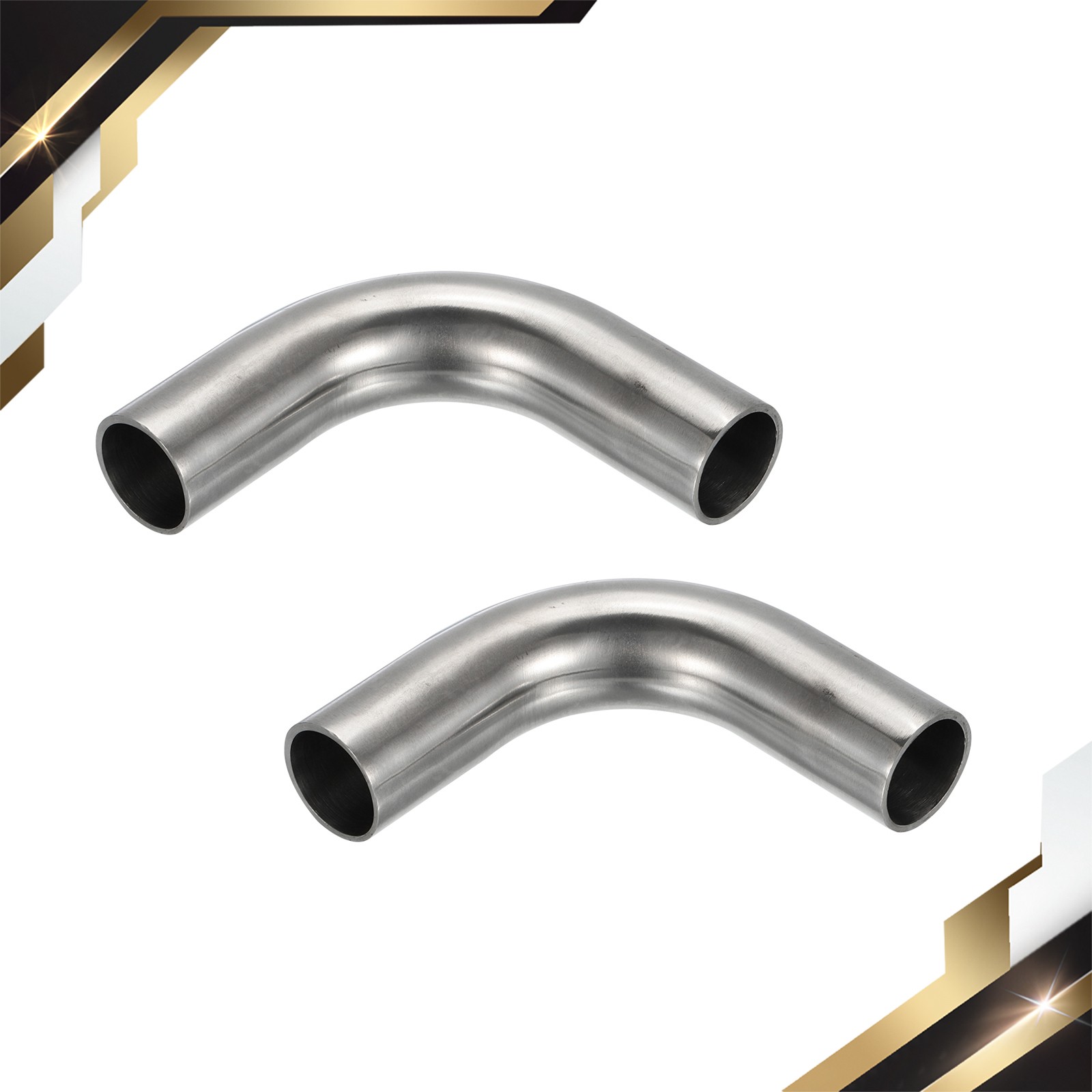 2pcs 90 Degree Mandrel Bend Elbow 3/4 Inch OD Steel Exhaust Piping Connector