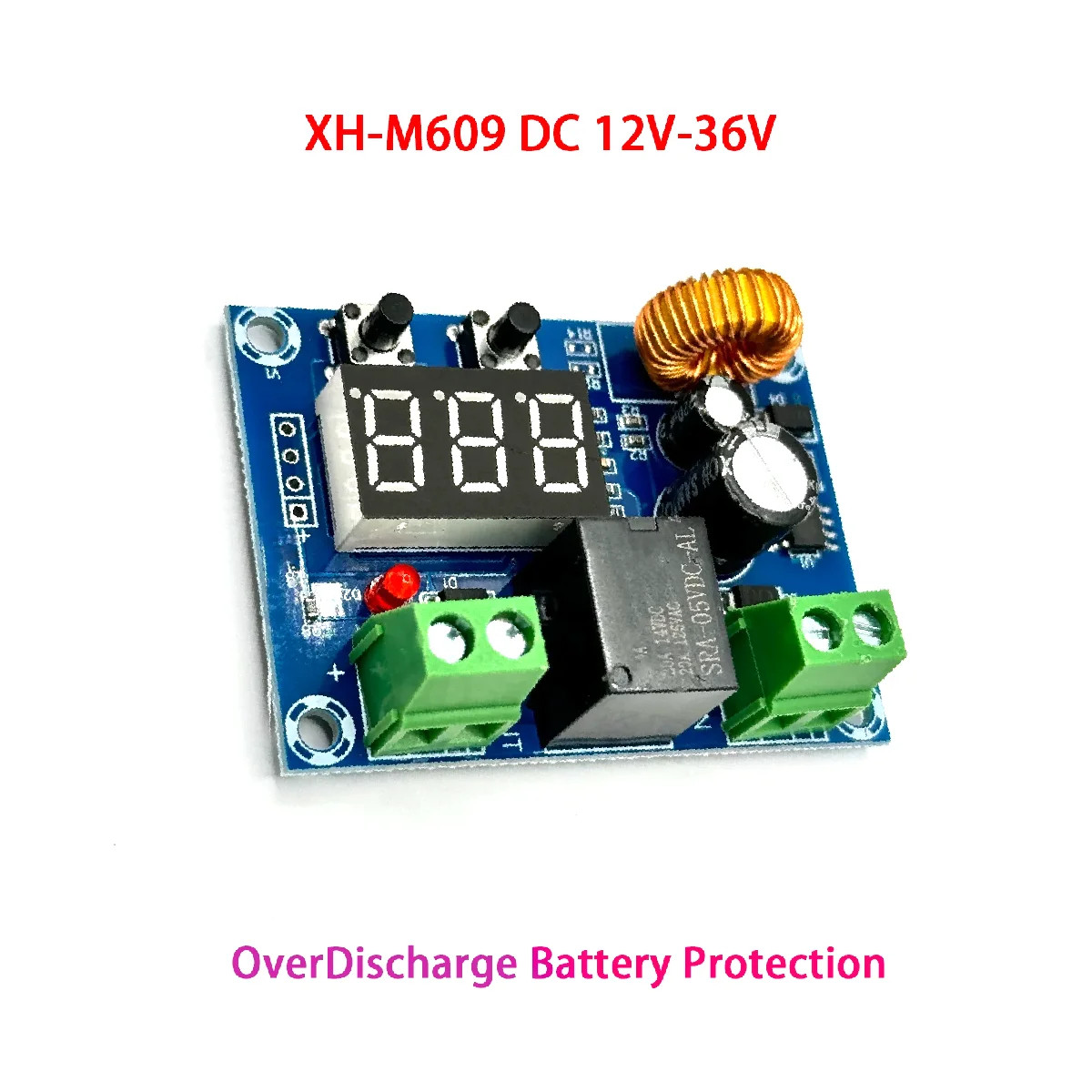 2* DC12V-36V Battery Low Voltage Cut Off On Switch Controller Protection Module