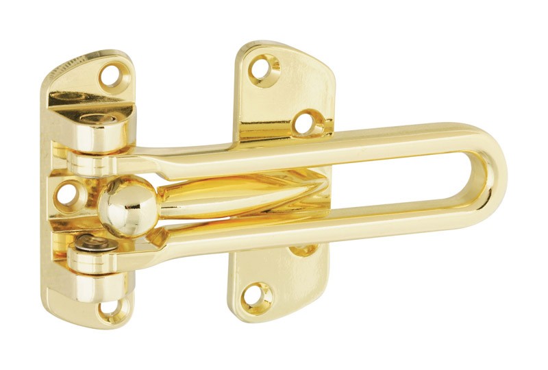 National Hardware 3/8in H X 6in L Brass-Plated Gold Die Cast Door Security Guard