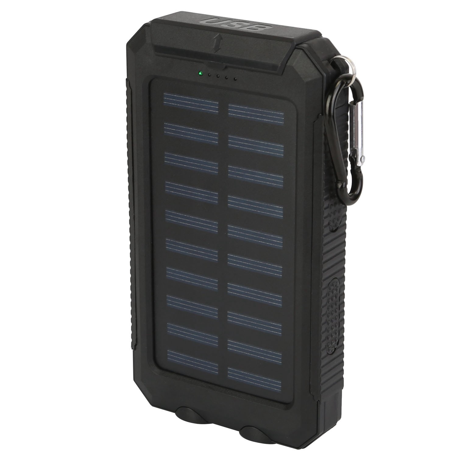 10000mAh Solar Power Bank External Battery Pack Dual USB Ports Outdoor Charger