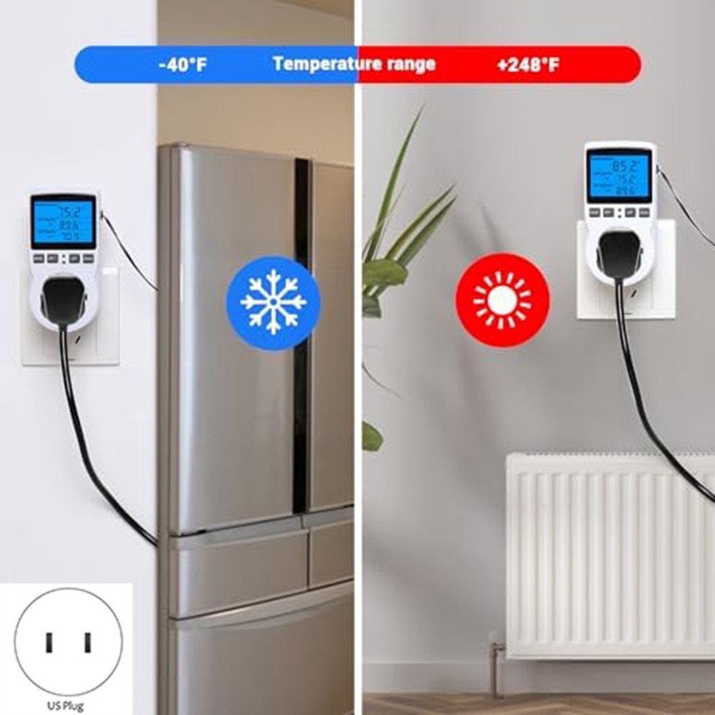 Plug-in Thermostat Temperature Controller Socket Heating Cooling Control3328