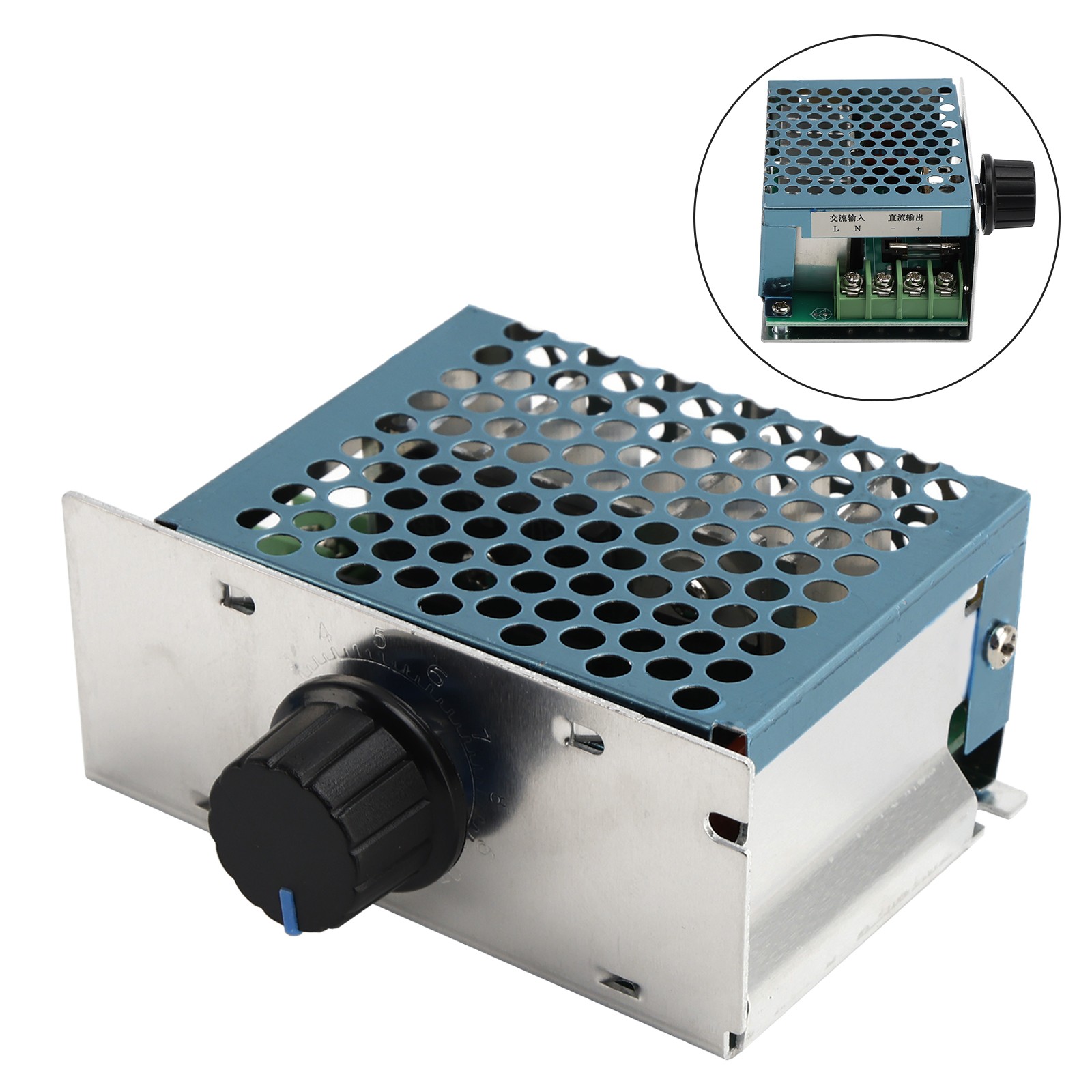 AC 220V Input Knob 20A DC 220V*Motor Speed Controller Regulator Switch.