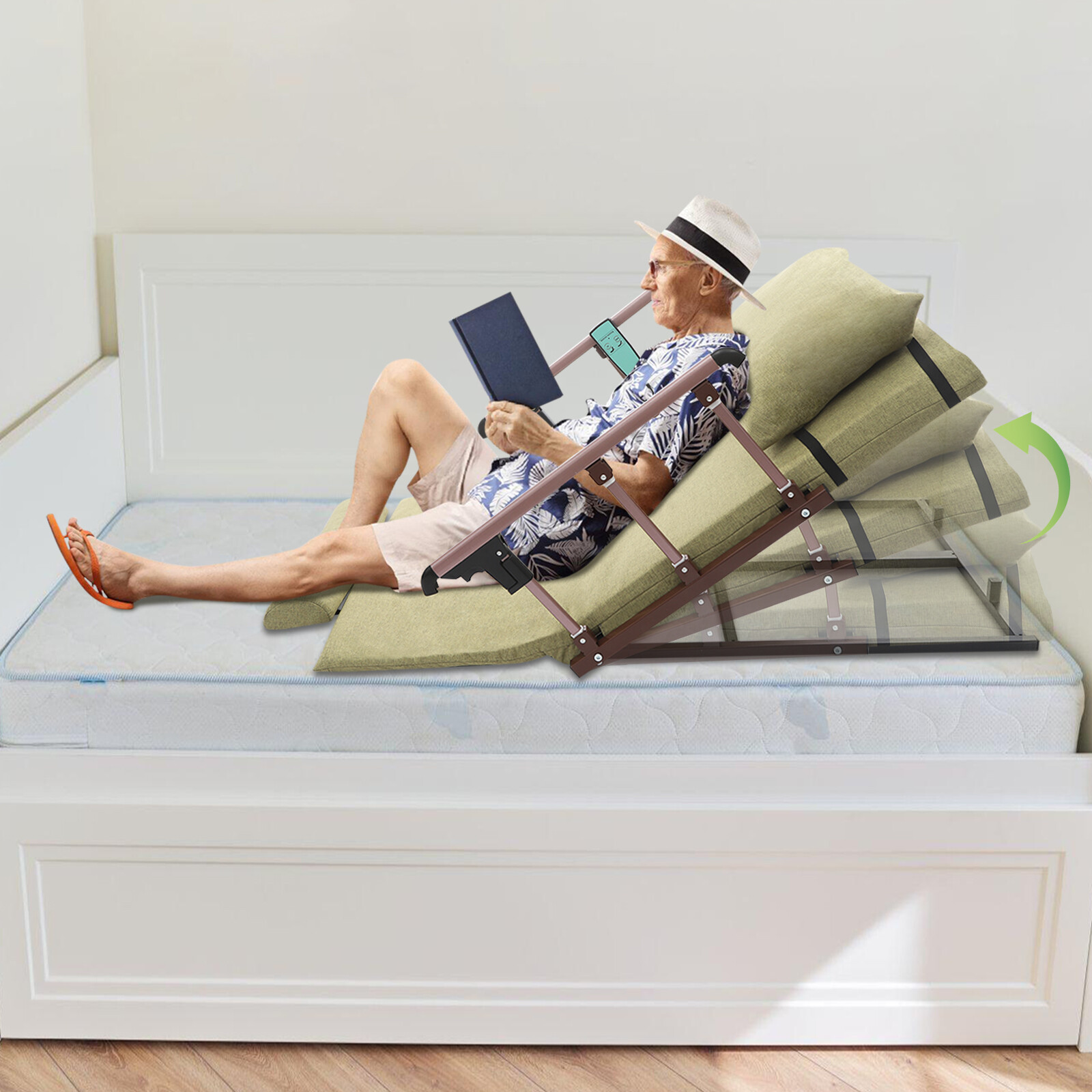 Electric Lifting Bed Backrest Lifting Bed Backrest for Pregnant Women, Elderly