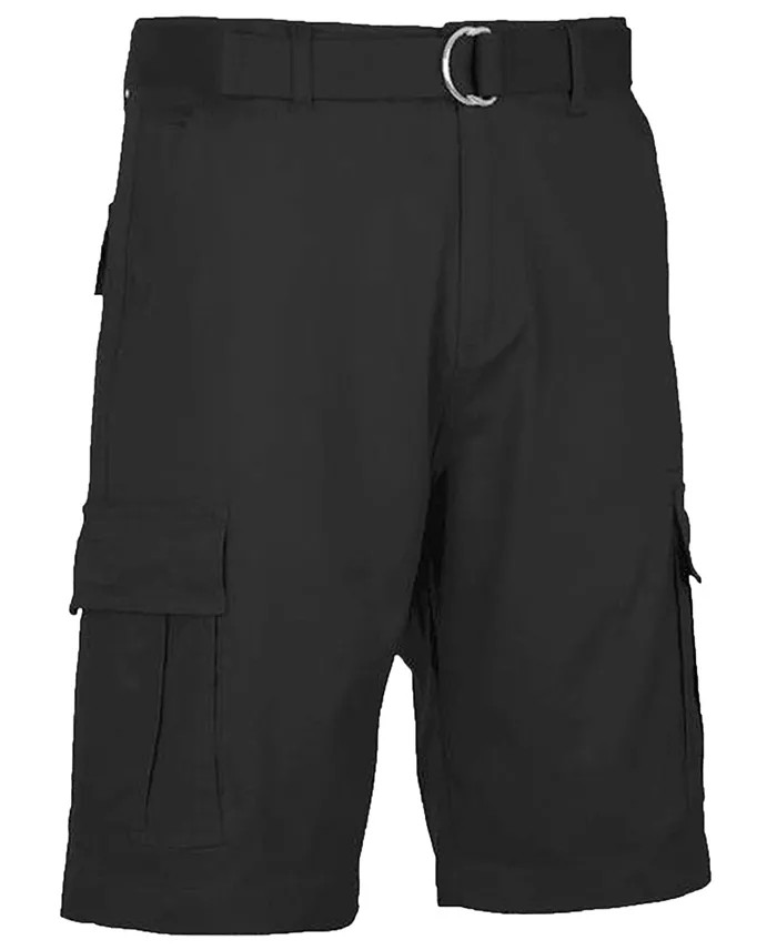BLU ROCK MEN'S FLEX STRETCH CARGO SHORTS - 38 - BLACK