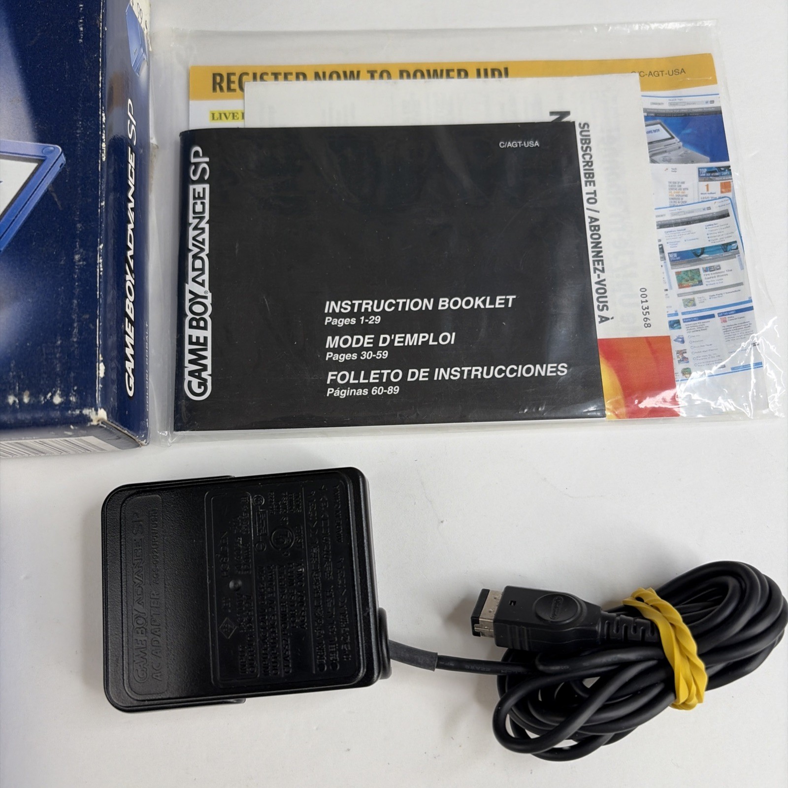 Nice! OEM Nintendo GameBoy Advance SP In Box Cobalt Blue System Complete