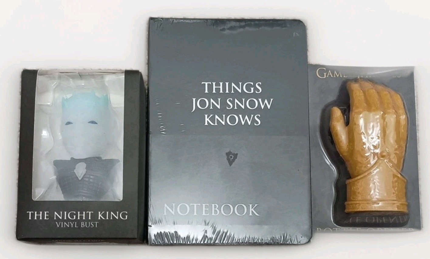 Lot Of 3 PCS Game of Thrones HBO CultureFly Box Notebook, Hand Opener & King