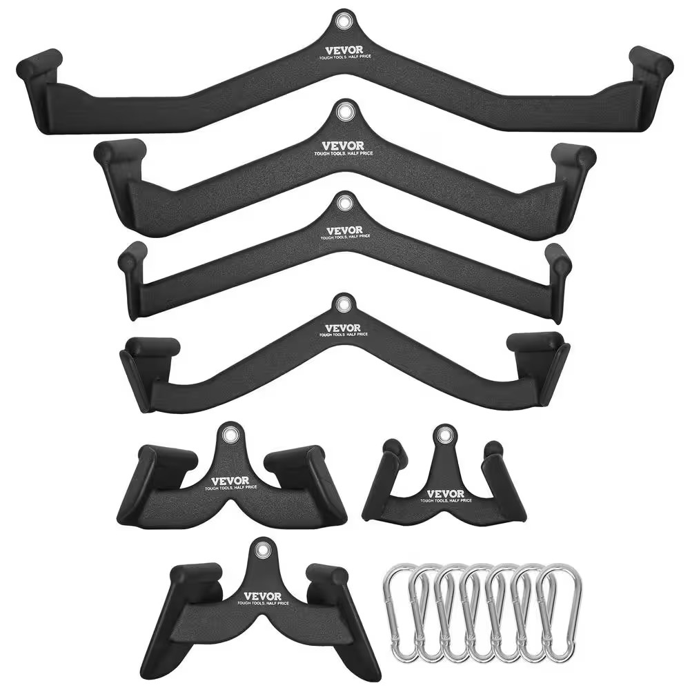 LAT Pulldown Attachments, Cable Machine Rowing T-Bar V-Bar 7 Set, Tricep Pull do