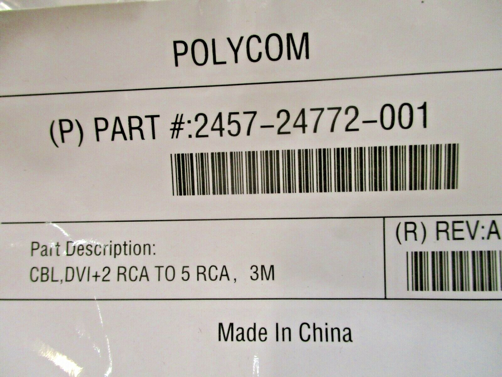 Polycom 2457-24772-001 Cable DVI+2RCA to 5 RCA 3m
