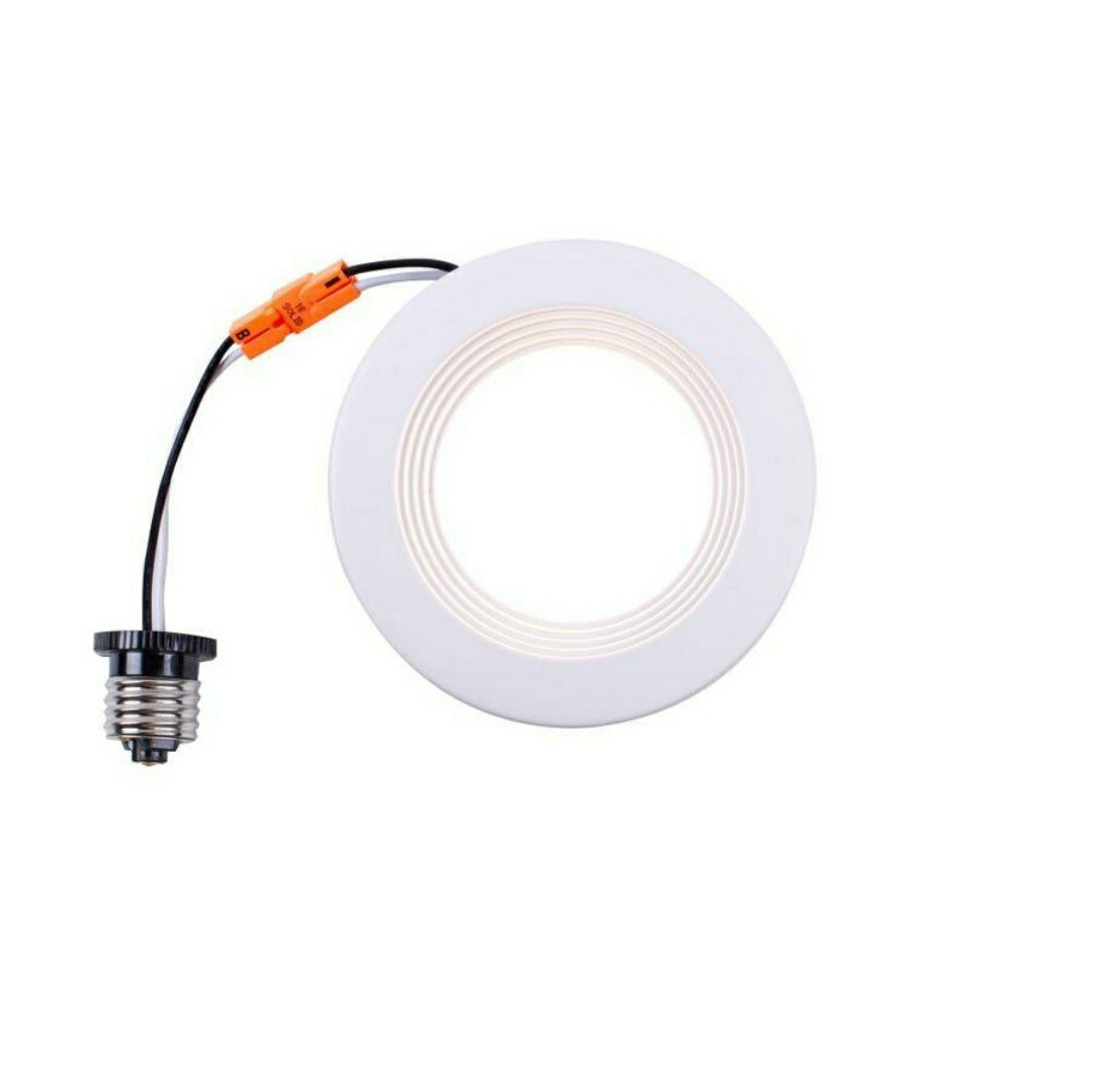 Intergrated LED 4 In 50 Watt Equivalent White Round Dimmable Recessed Lighting