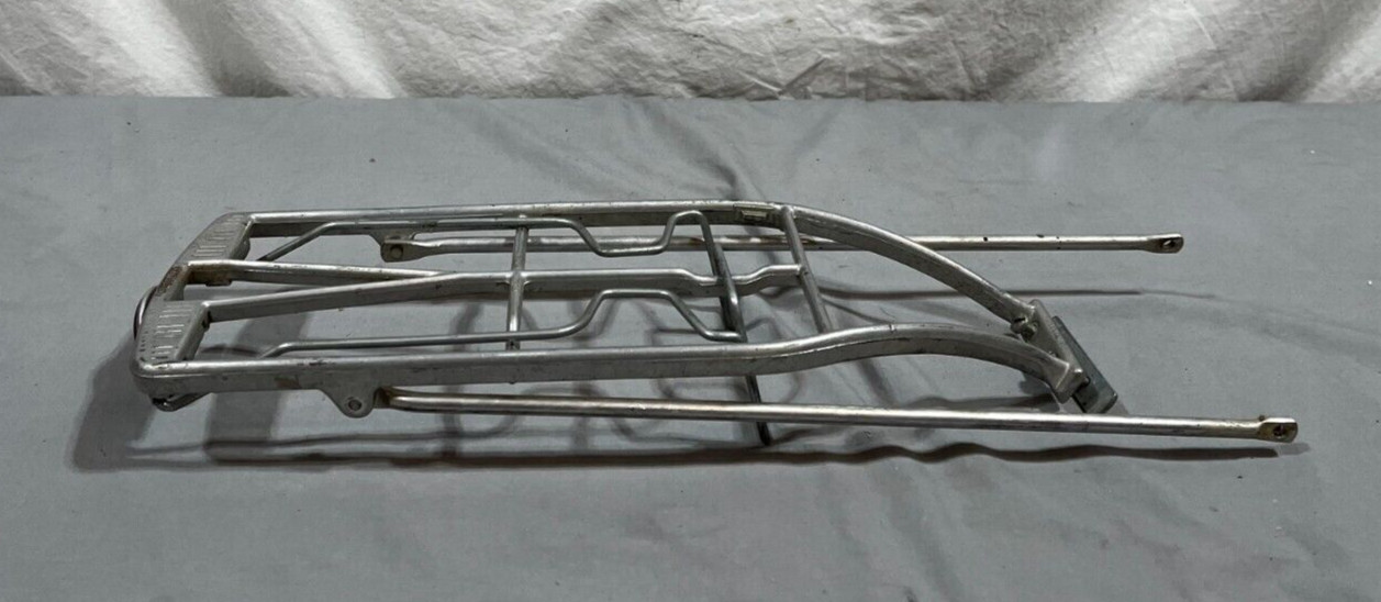 Vintage Pletscher Switzerland Model C Rat Trap Silver Aluminum Rear Bike Rack