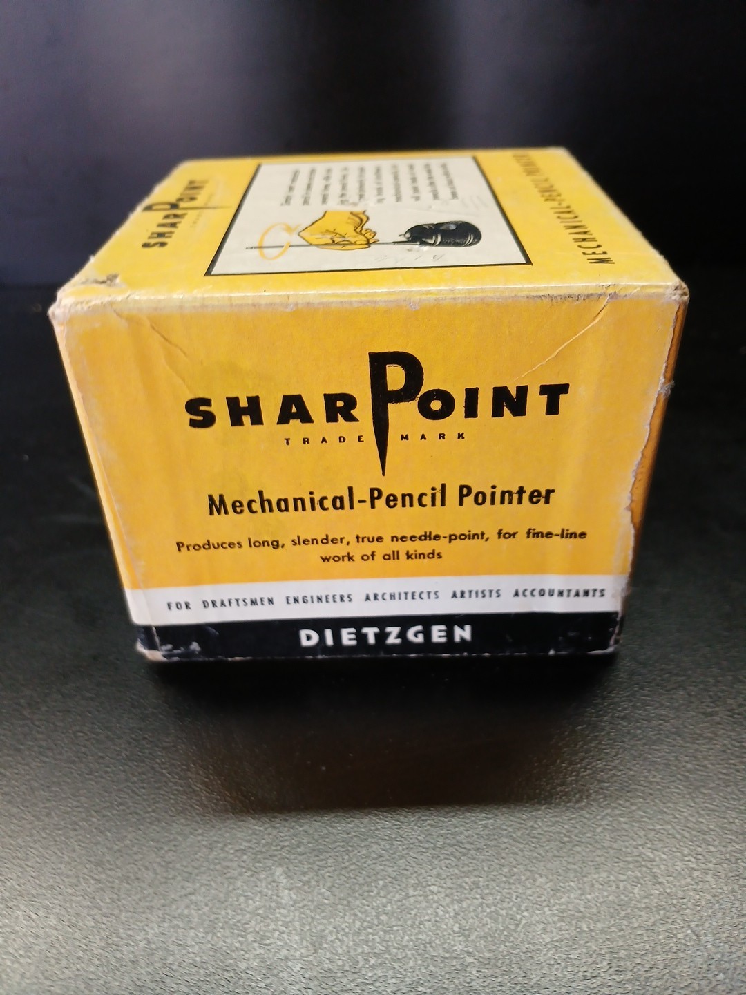 Vintage SharPoint Mechanical Pencil Pointer Sharpener Dietzgen 3230 W Box Manual