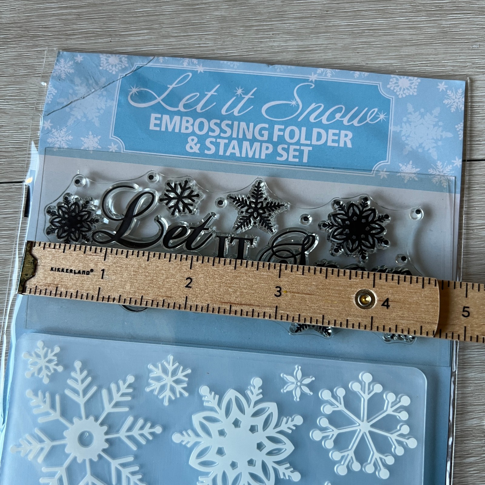 Let It Snow Embossing Folder and Stamp Set Quick Cards Craft Card Making