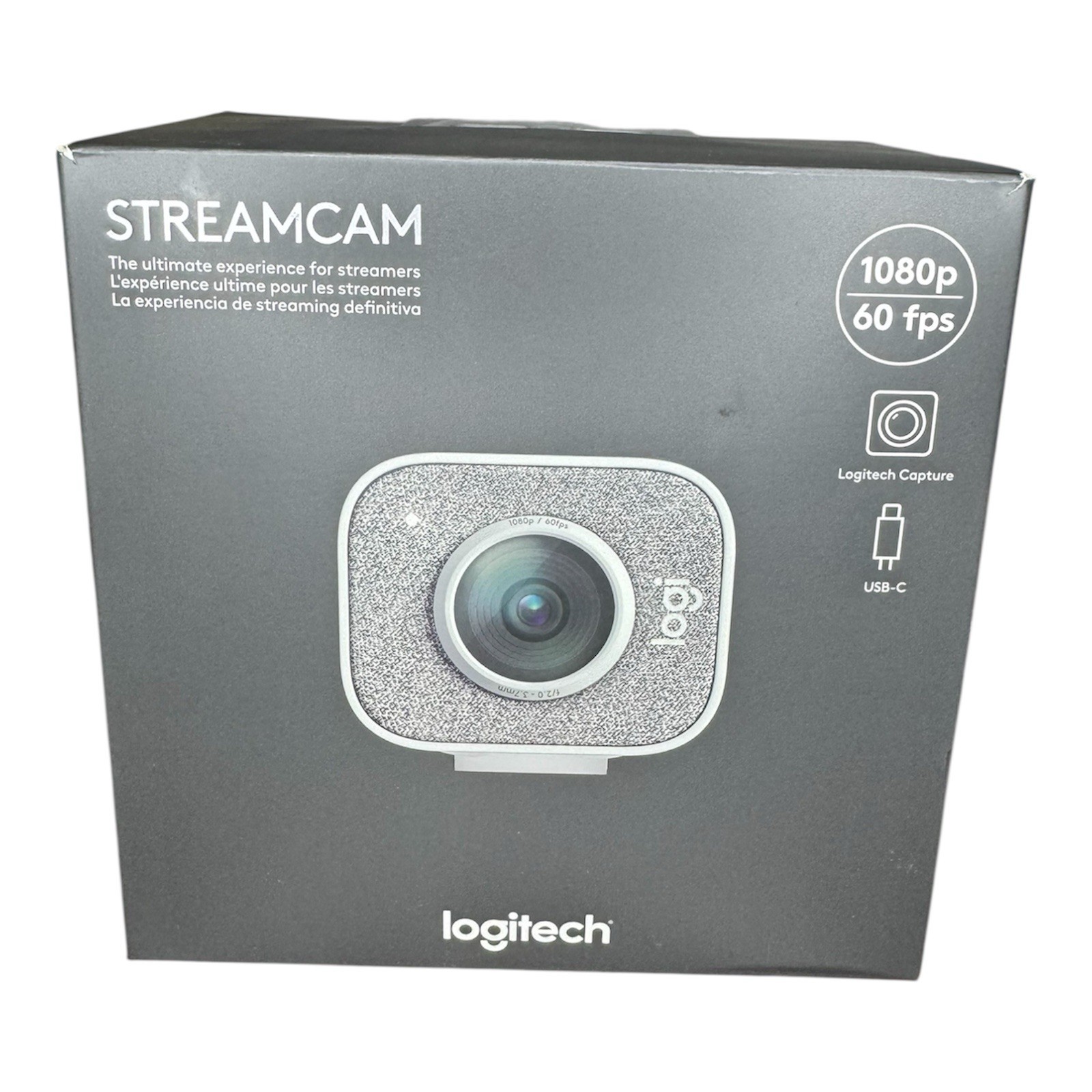 Logitech StreamCam 1080p 60fps USB-C Webcam w/ USB Adapter