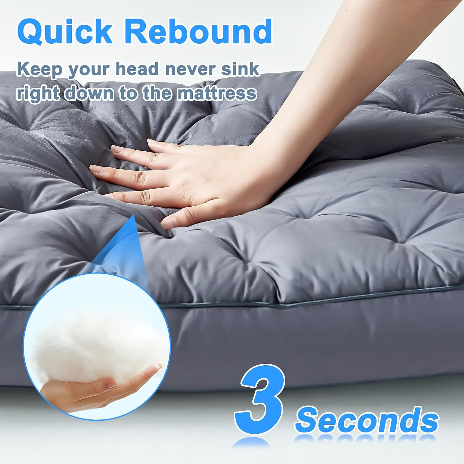 YOUR MOON Extra Soft Support Pillows Standard Size, Luxury Fluffy Down Alternati