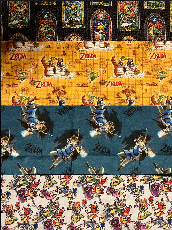 Fat Quarter  Legend of Zelda Links 18" x 21"  100% cotton / 100% Polyester