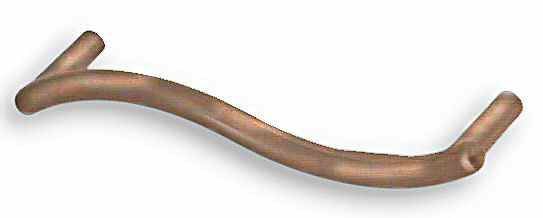 3-3/4" Fusilli Pull Red Antique Copper