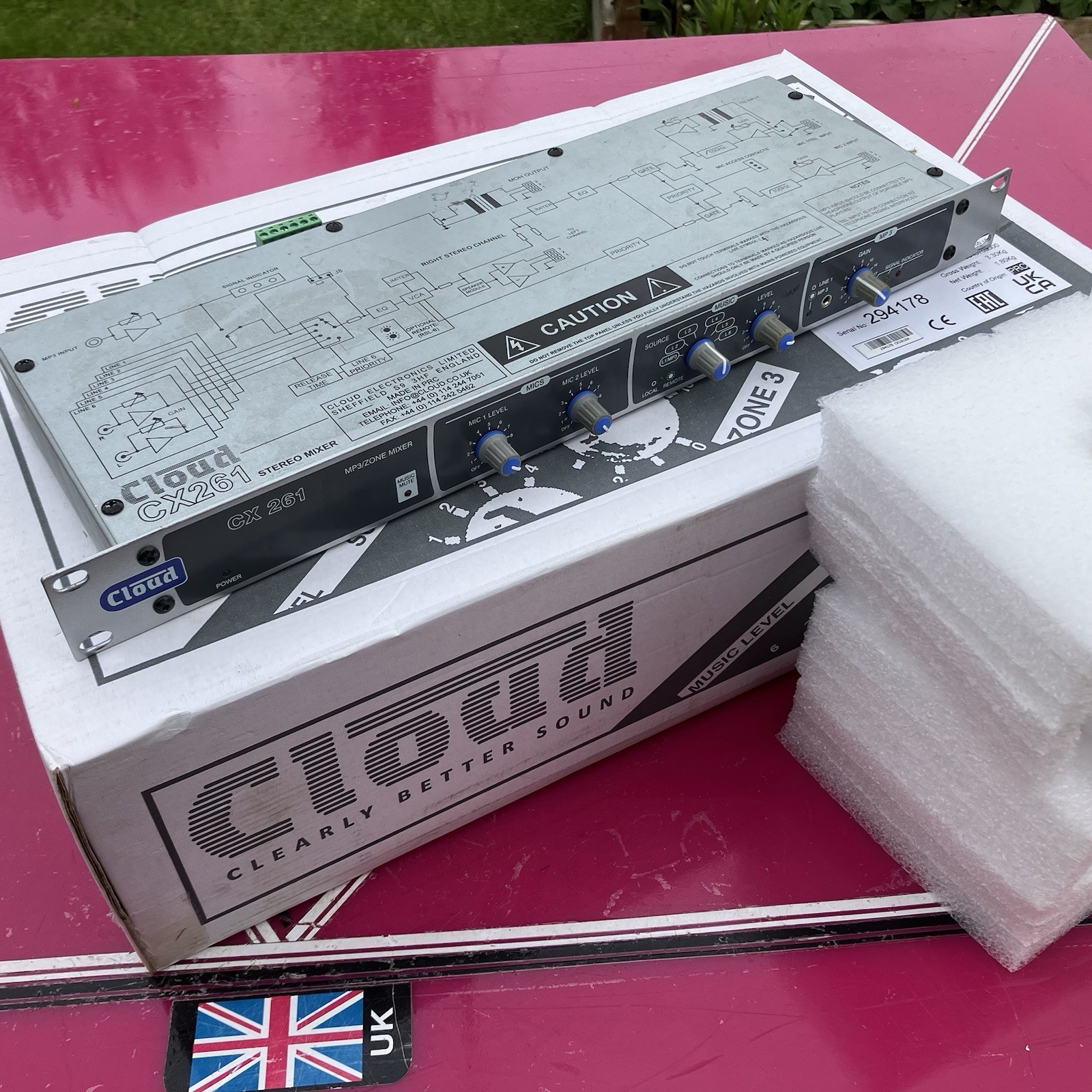 CLOUD CX261 MP3 single zone audio mixer (used)