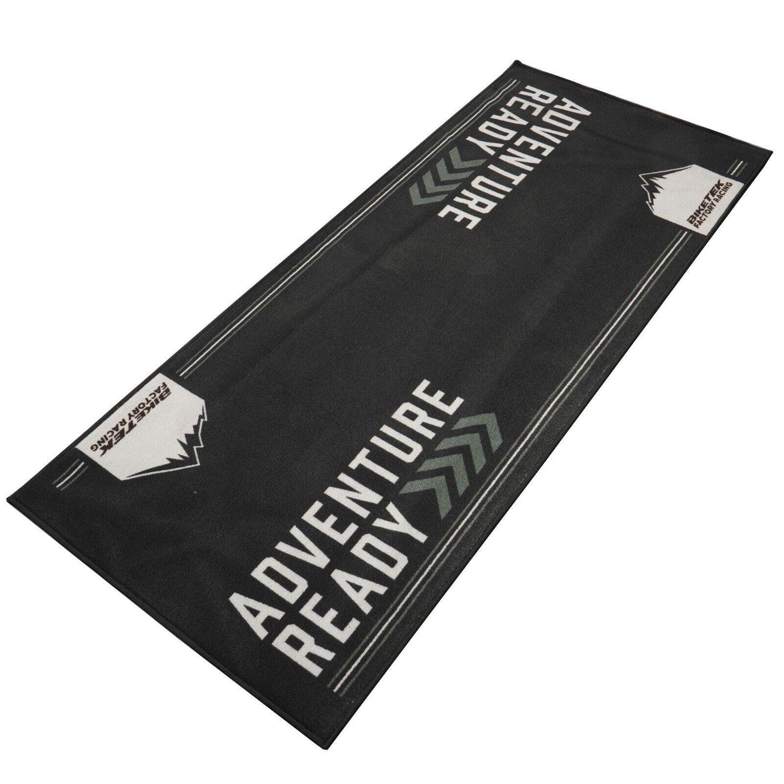 Bike Tek Adventure Grey Motorcycle Motorbike Workshop Garage Mat 190x80cm
