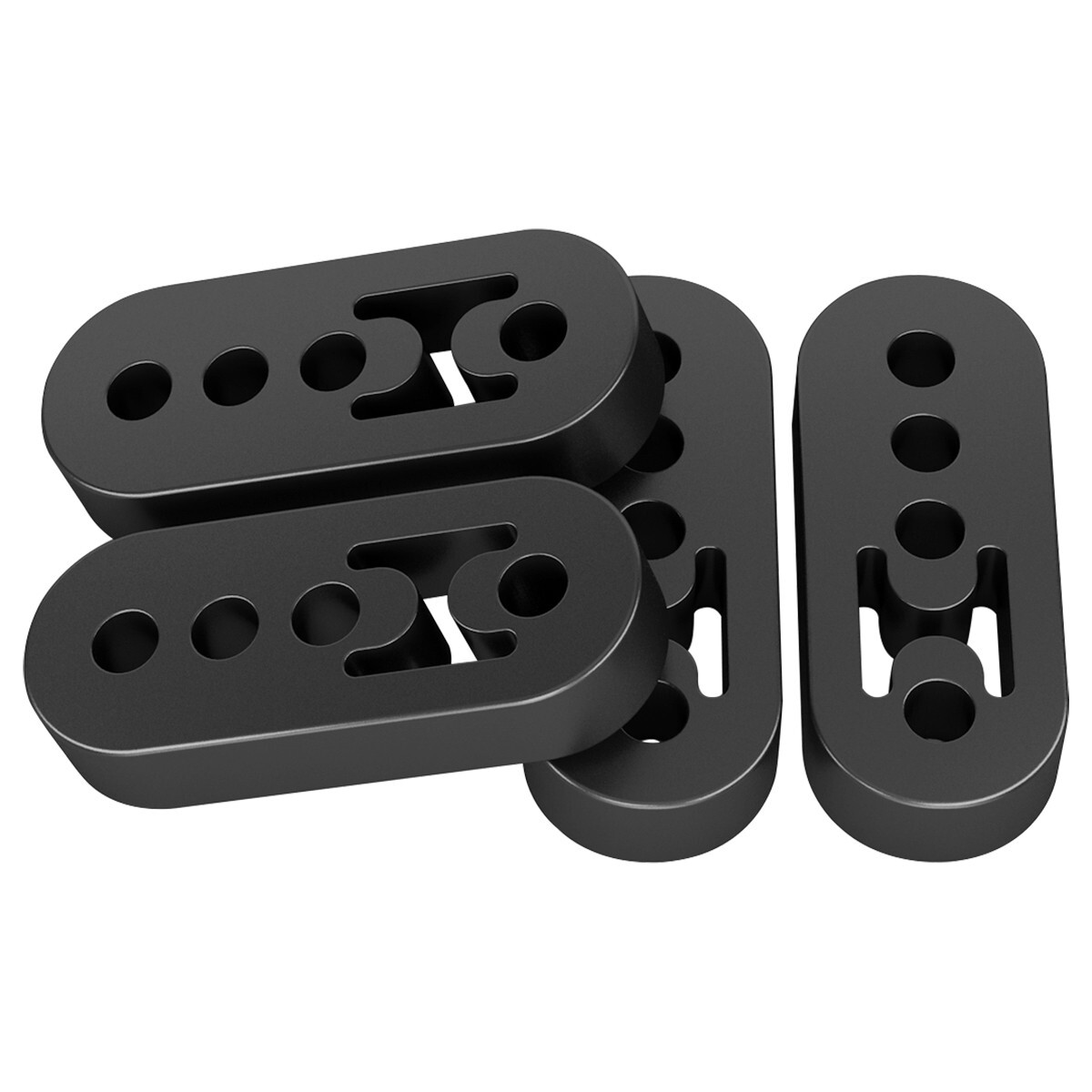 Performance Polyurethane Rubber Exhaust Hangers Adjustable Muffler Universal 4Pc
