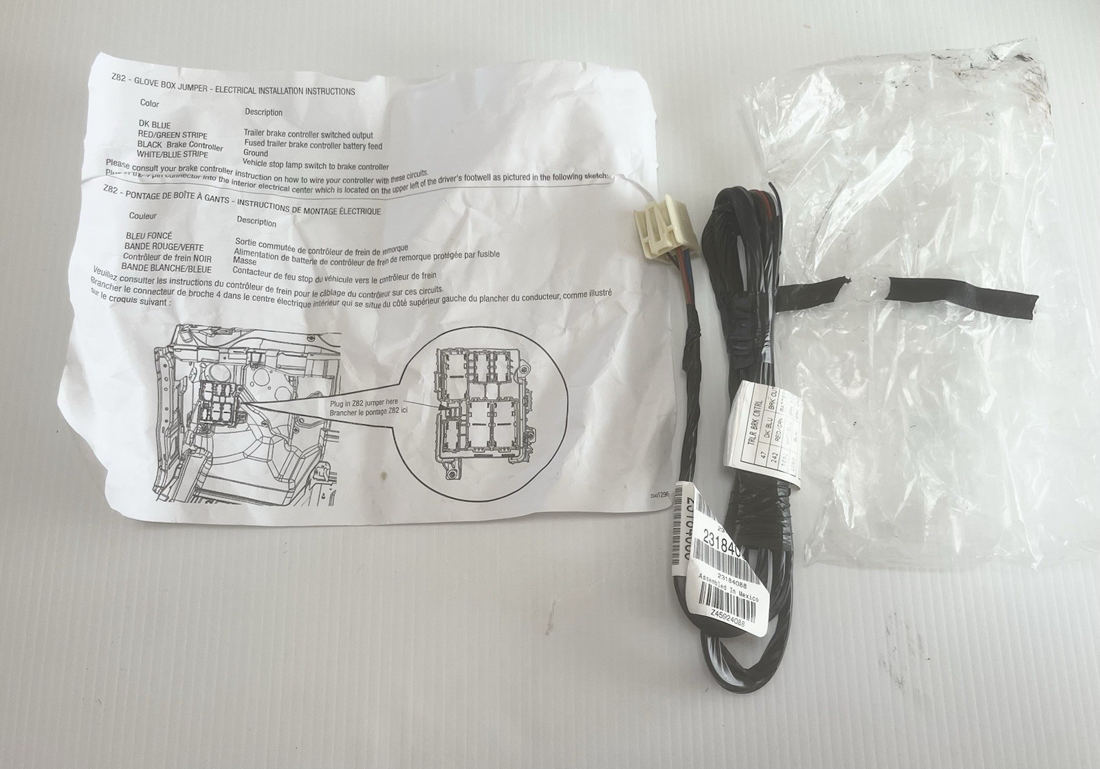 OEM NEW Chevrolet GM Trailer Brake Controller Wiring Harness 23184088