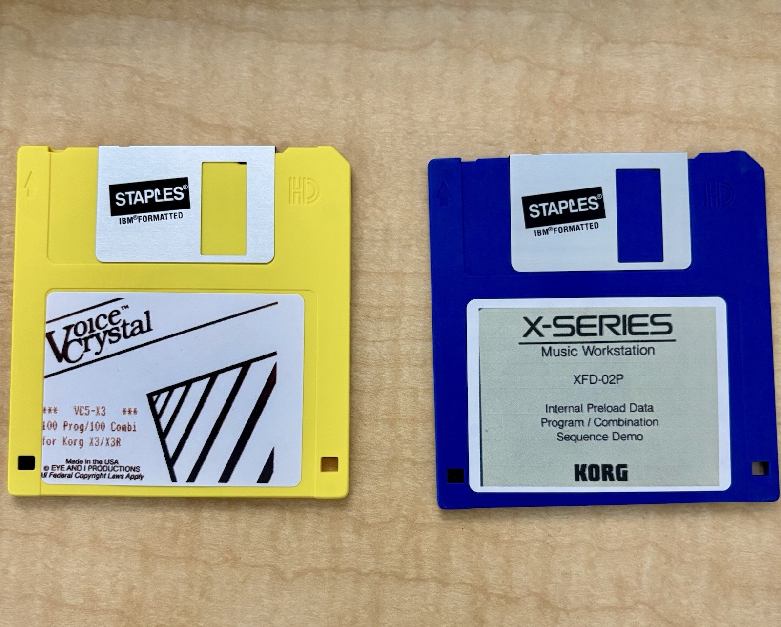 Korg X2, X3, X3R Preload Data Floppy Disk Set