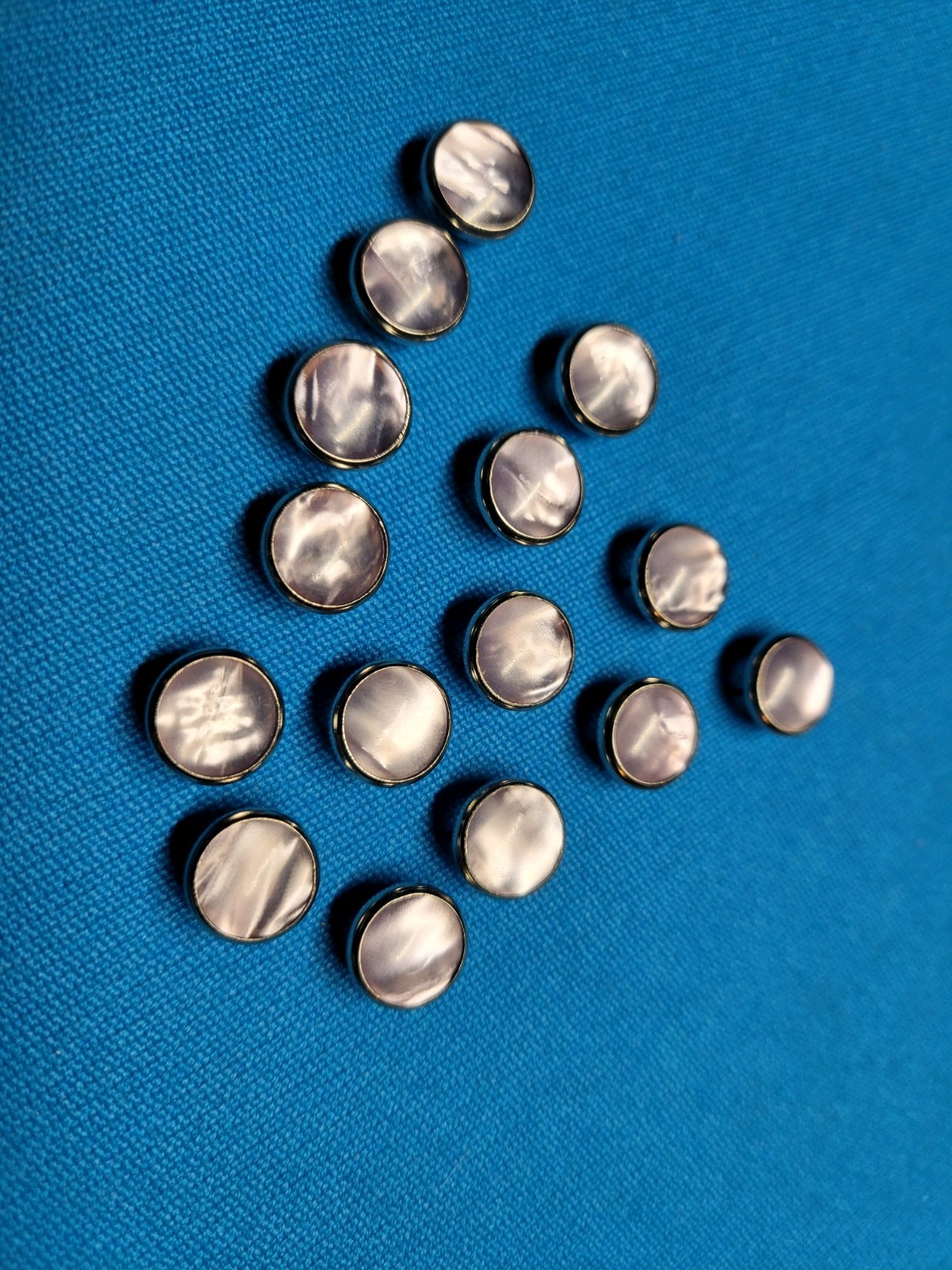 Blue 1510-1 Standard Pearl Snaps Fasteners Prong Ring Snaps (Cap Only)
