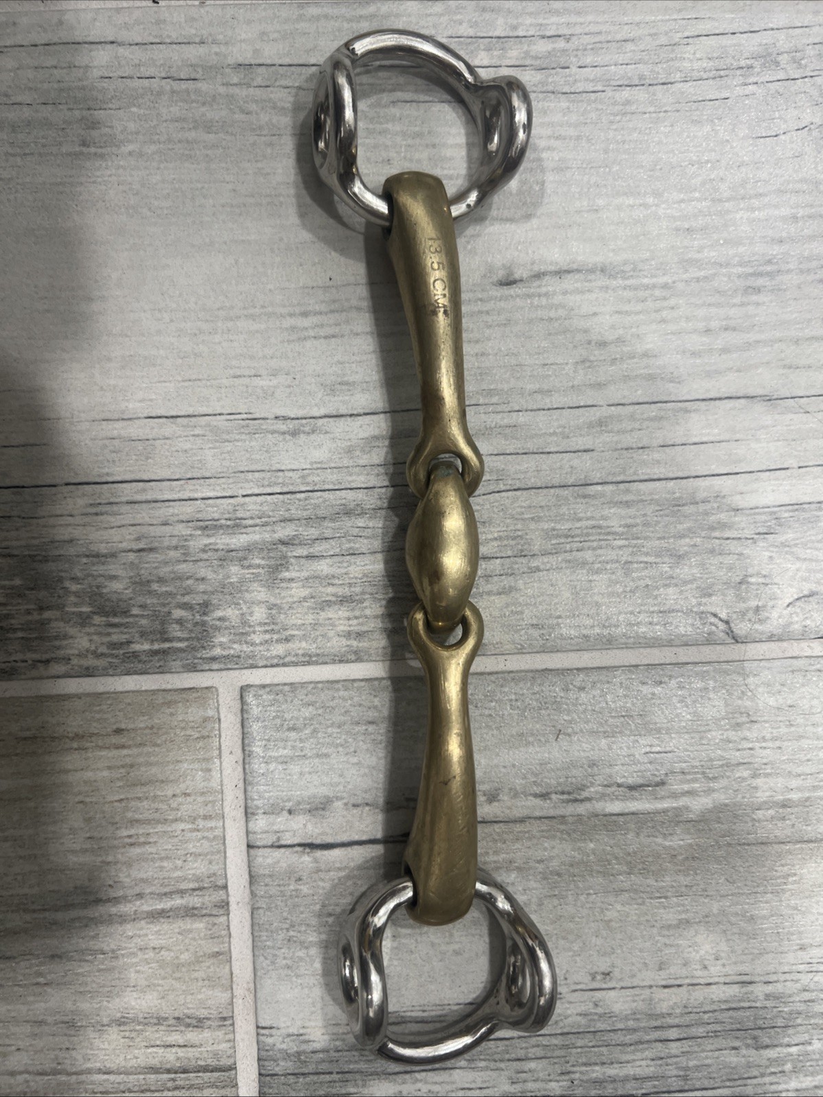 Double Jointed Gag Bit, 5 1/2 Inches, Very Small Rings, Great As A Secondary Bit
