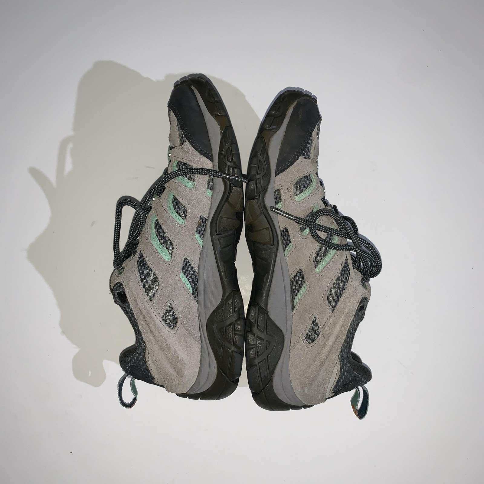 Merrell Shoes Womens Size 7.5 Gray Suede Mesh Hiking Trail Sneakers Outdoor