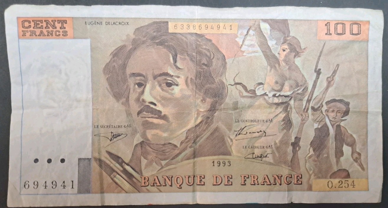 1993 France 100 Francs P154g(2) 6338694941.