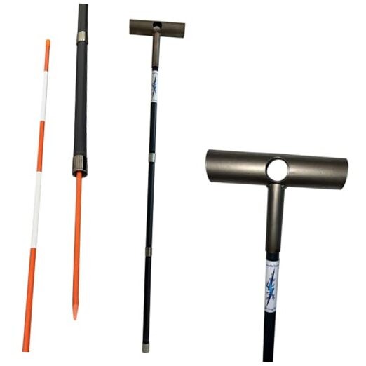 Lightning Rod Driveway Markers Installation Tool Snow Plow Stakes Lightning