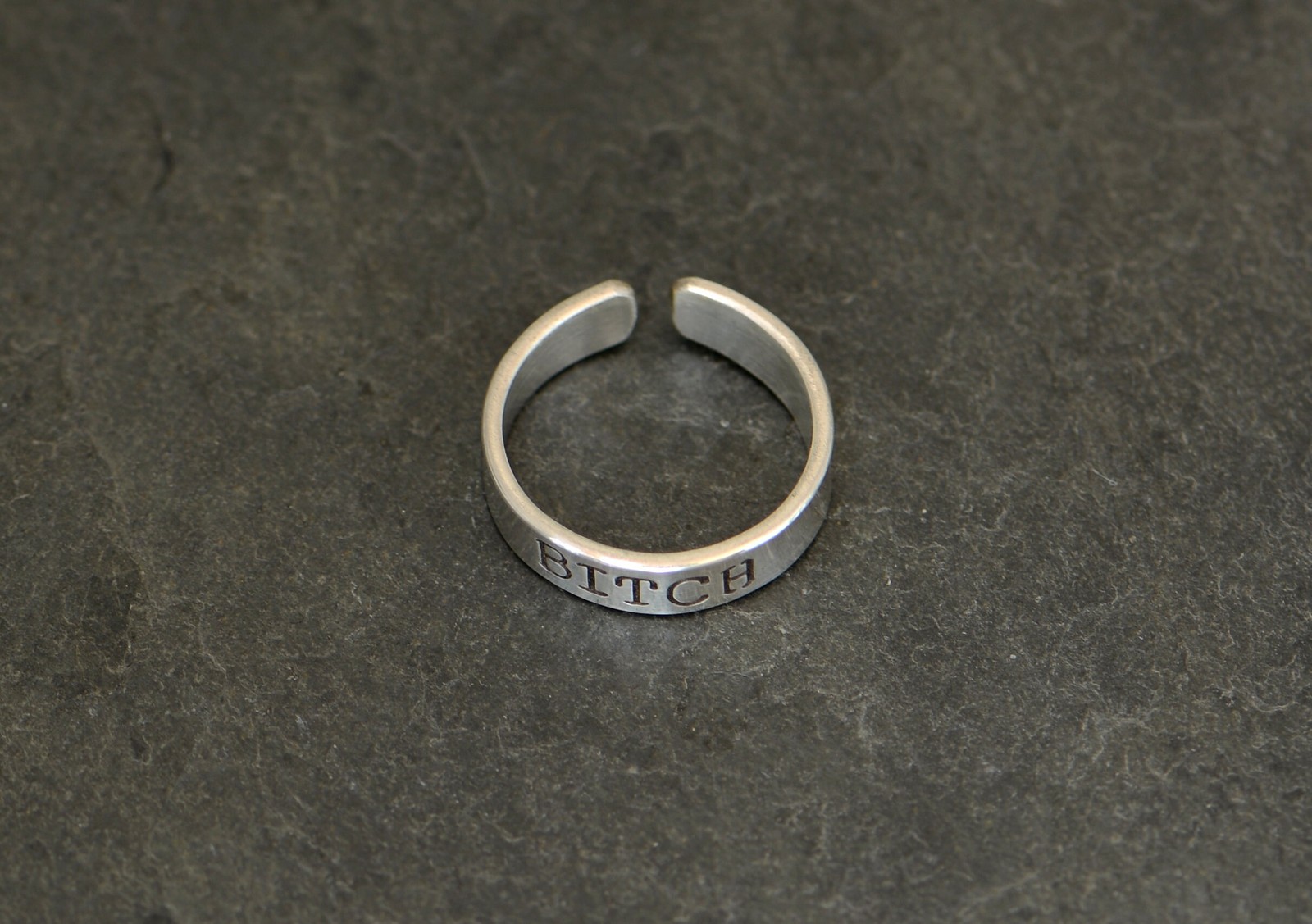 Bitch toe ring midi ring or pinky ring made from sterling silver