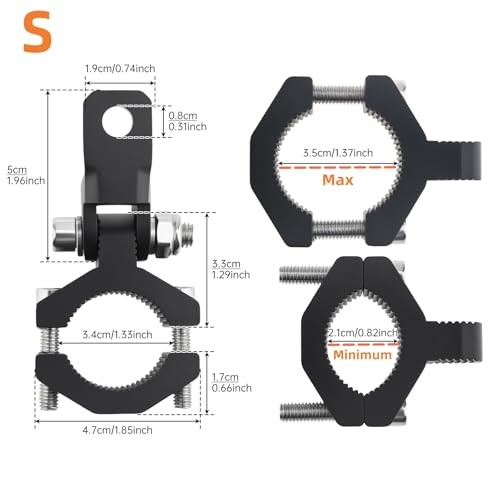 Windance 2pcs Light Bar Mount Bracket Front Fork Fog Light Spotlight Small