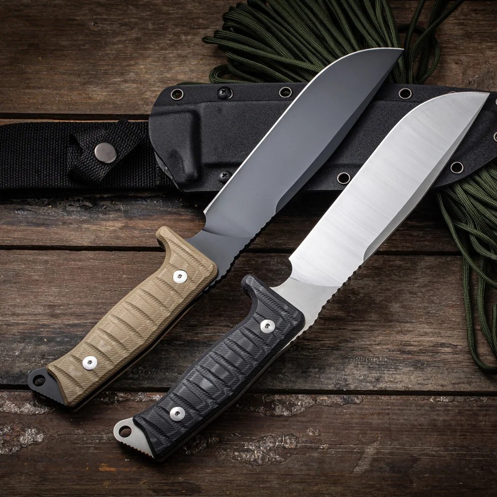 Large Good Bush Survival Fixed Blade Knife Bugout Hunting Bushcraft Full Tang