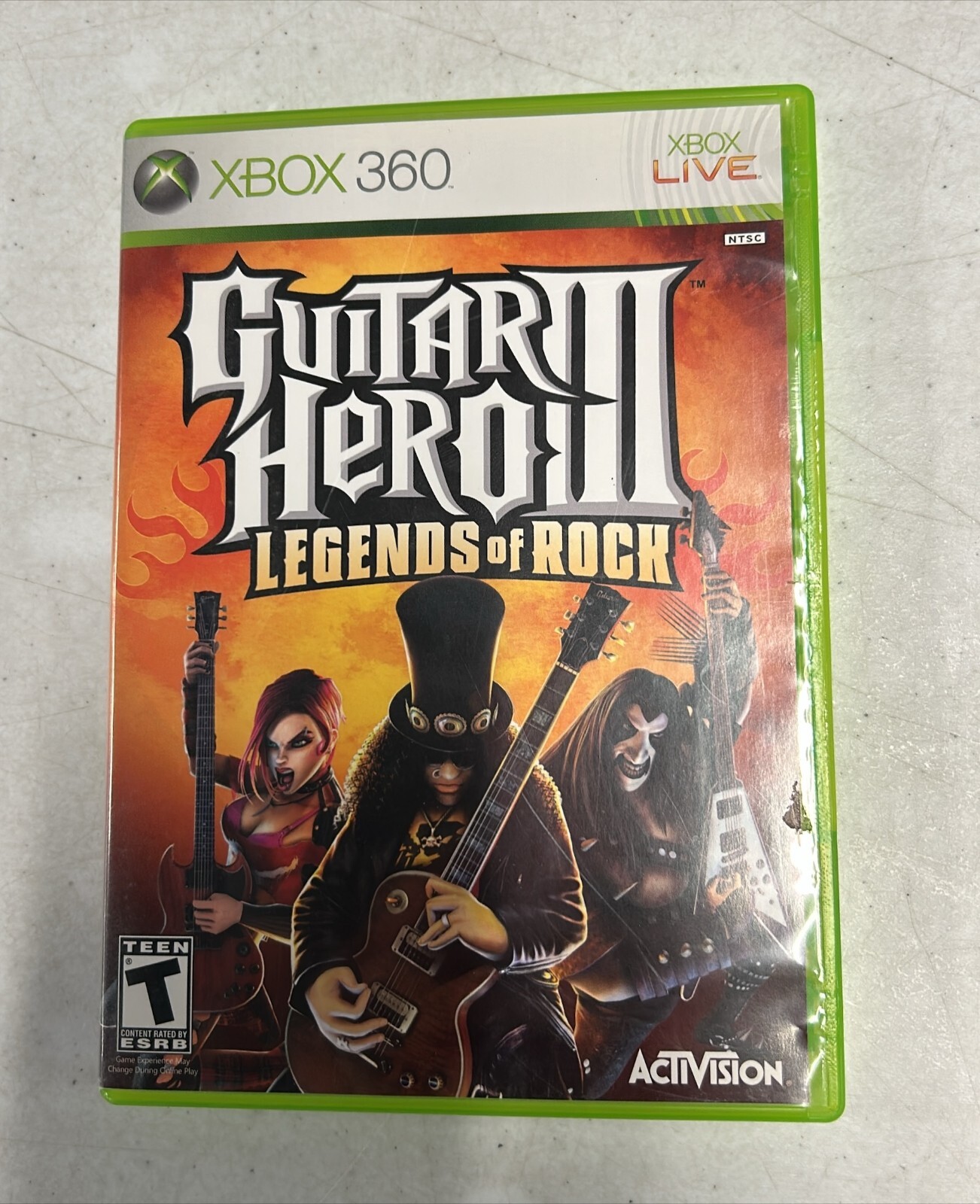 Case and Manual Only NO GAME Guitar Hero III Legends of Rock Xbox 360 Authentic