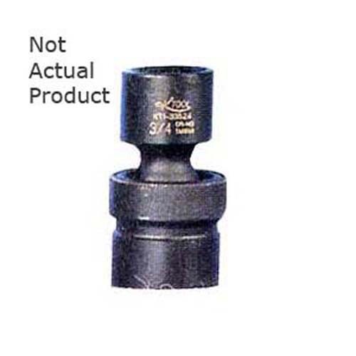 K Tool 32522 Impact Socket, 3/8" Drive, 11/16", 6 Point, Flex, Shallow