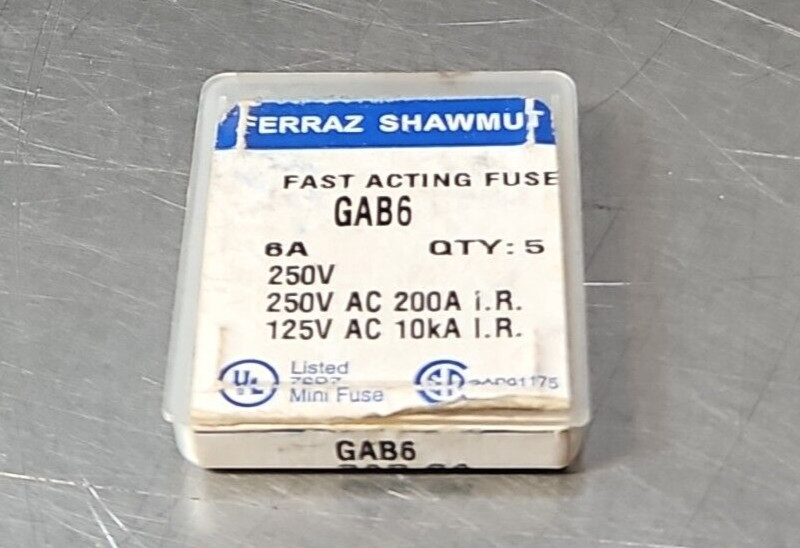Ferraz Shawmut GAB6 Fast Acting Fuse 6A 250V                             loc4A28