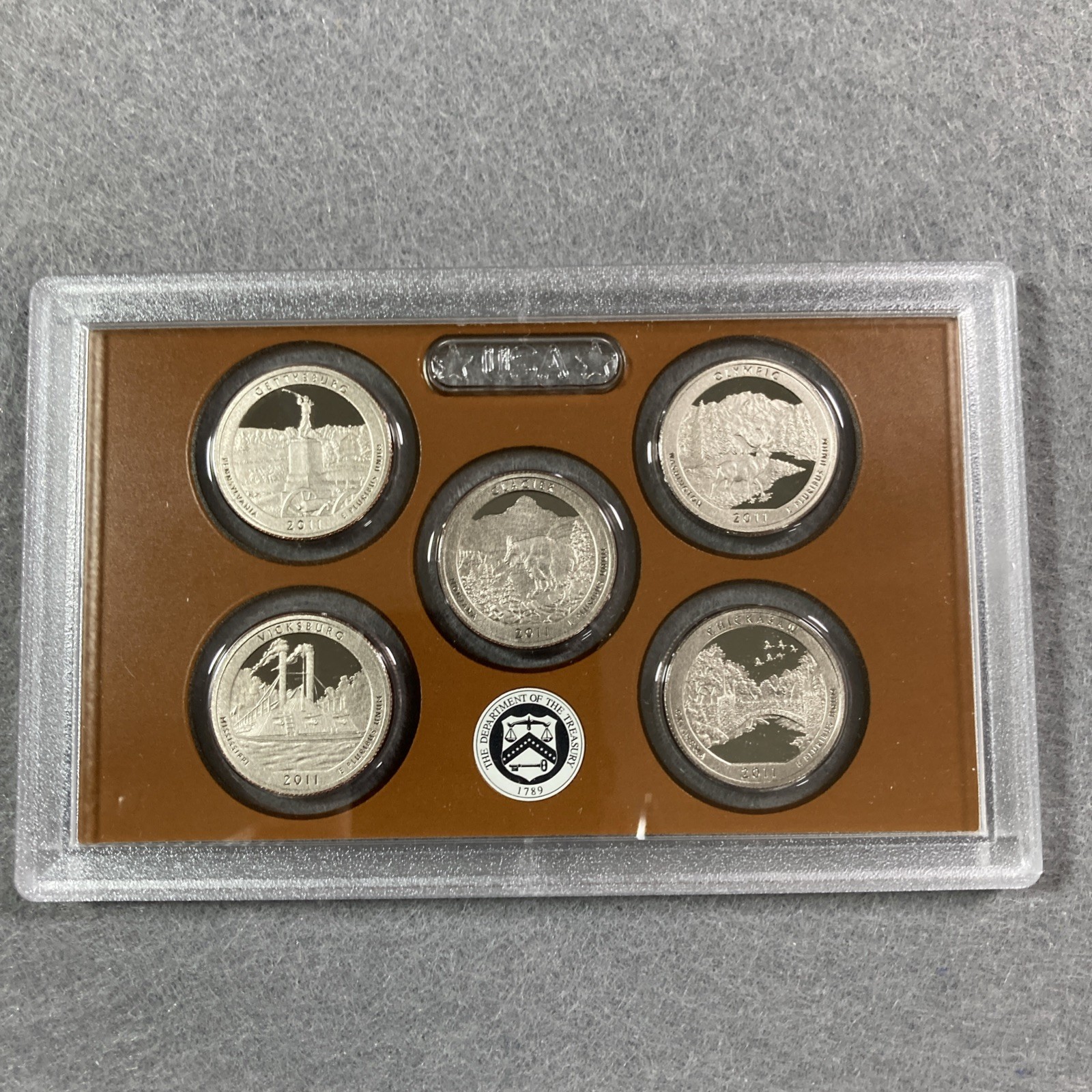 2011 us mint proof set- 14 coin w/ original box & coa