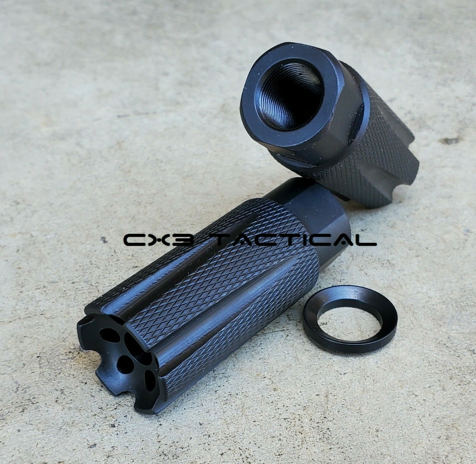 .17 HMR Muzzle Brake 1/2-28 TPI Linear Compensator Knurled Muzzle Brake 17HMR