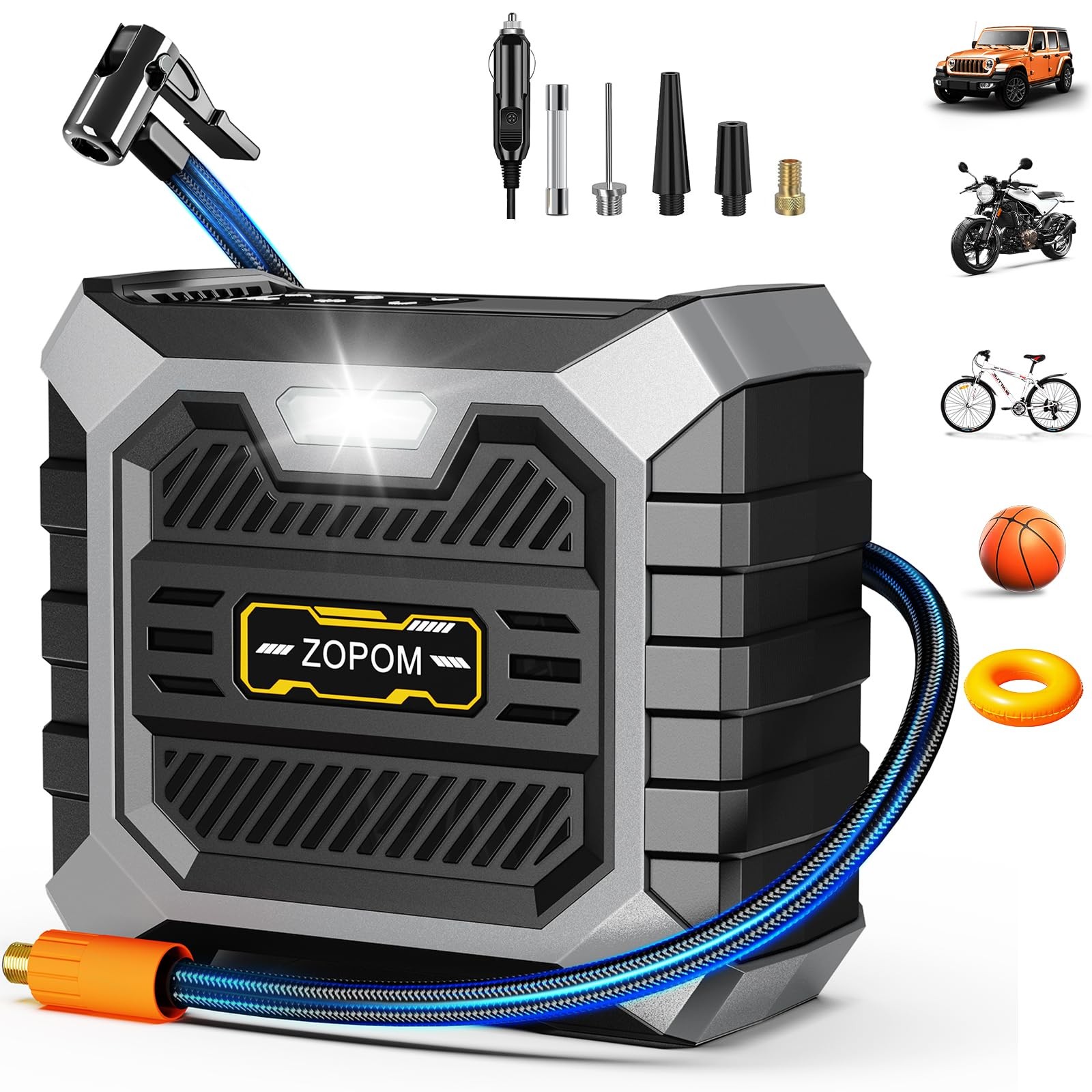Tire Inflator Portable Air Compressor DC 12V Air Compressor Portable with Dig...