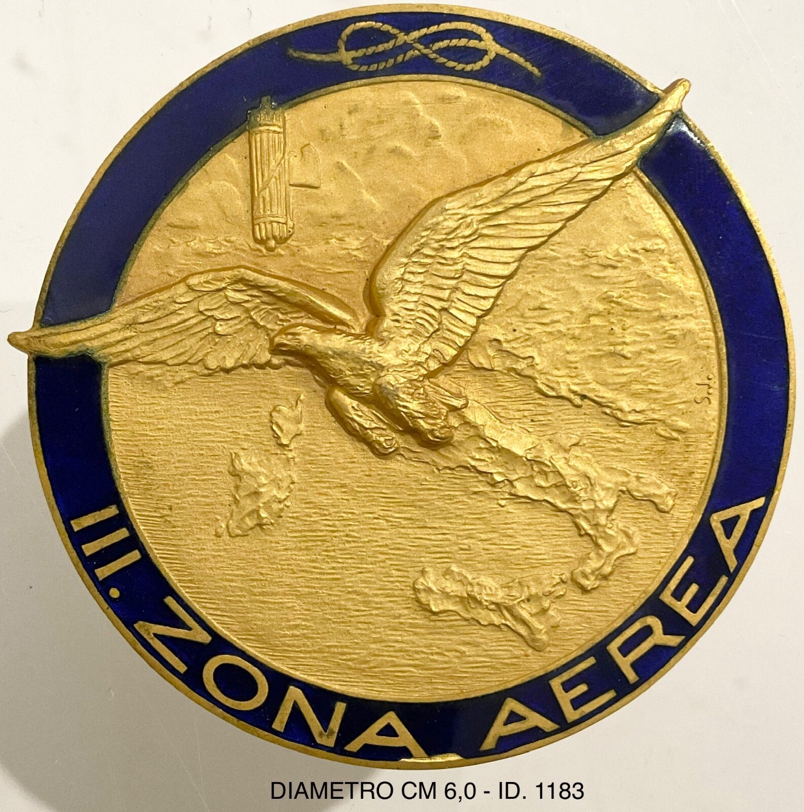 REGIA AERONAUTICA IIIa ZONA AEREA TERRITORIALE MEDAGLIA COMANDO ROMA VENTENNIO