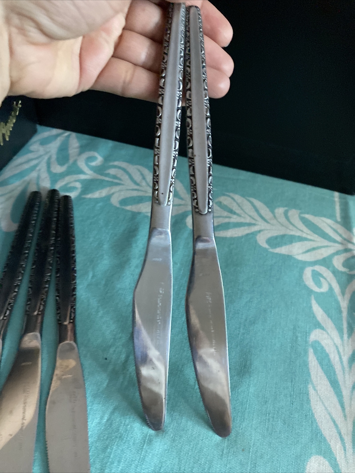5 Vintage Ekco Eterna ENDOWMENT Stainless Flatware Dinner Knives