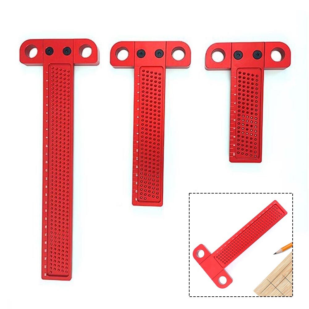 Scribe Tool with Clear Scale T Type Ruler Made from Strong Aluminum Alloy