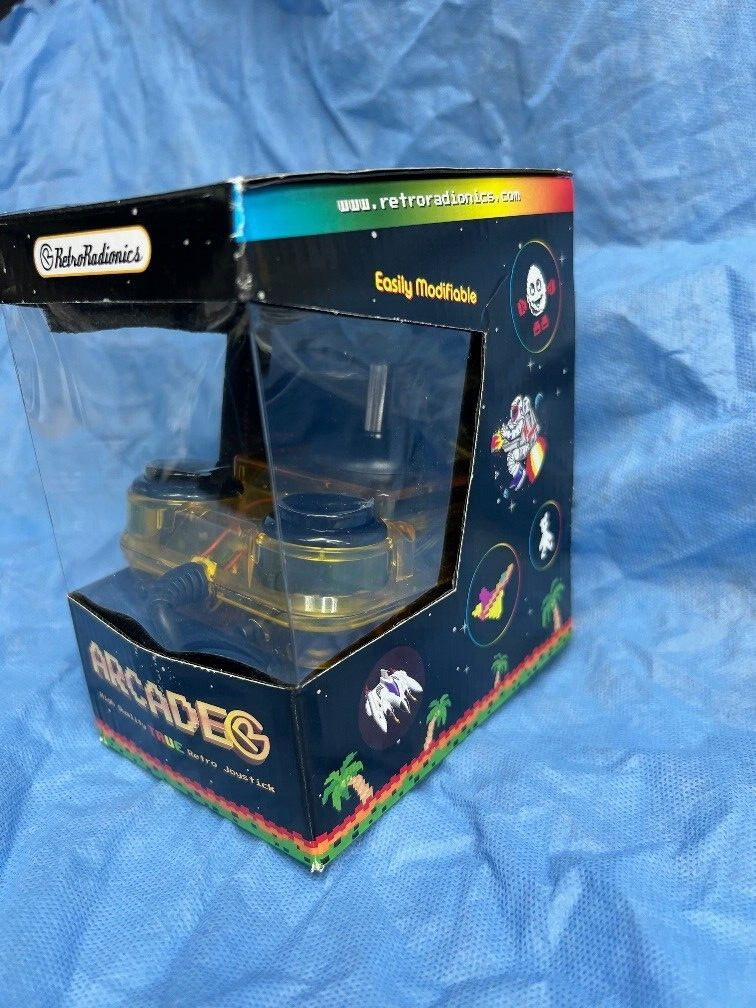 ArcadeR 9-pin (DB9) standard Retro Joystick - Transparent Yellow