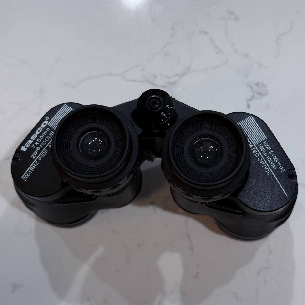 Tasco Binoculars 7x35mm ZIP FOCUS 2001BRZ WIDE ANGLE 500FT/1000YDS 166M/1000M