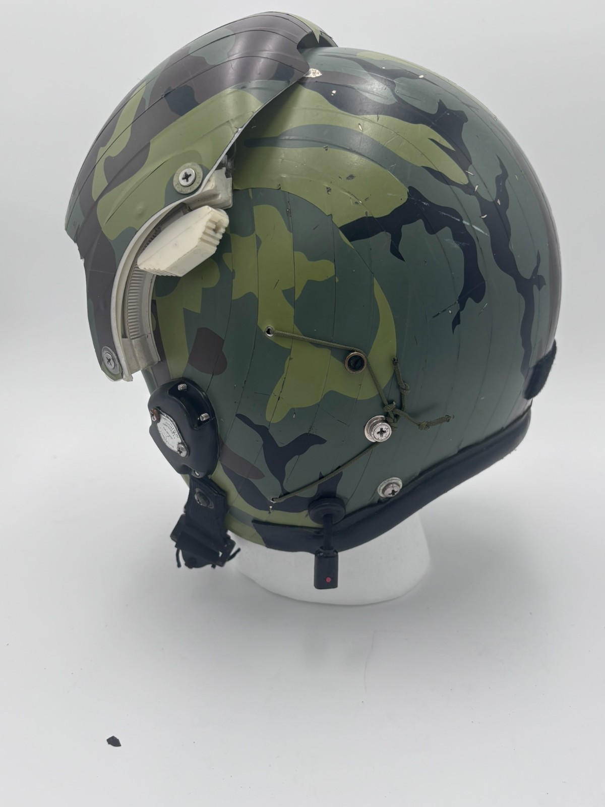 USAF HGU-26/P Dual Visor Flight Helmet Woodland Camo Taped - Size Large