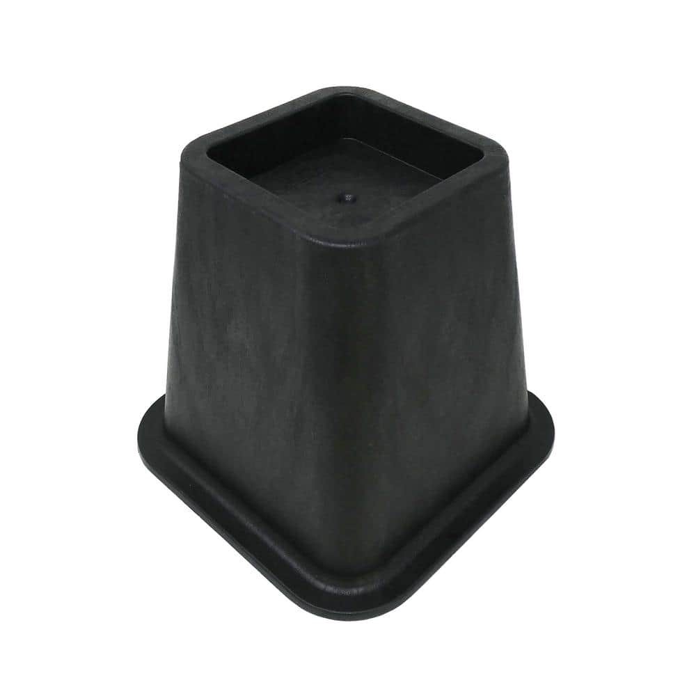 6 in. Black Bed Risers (4-Pack)
