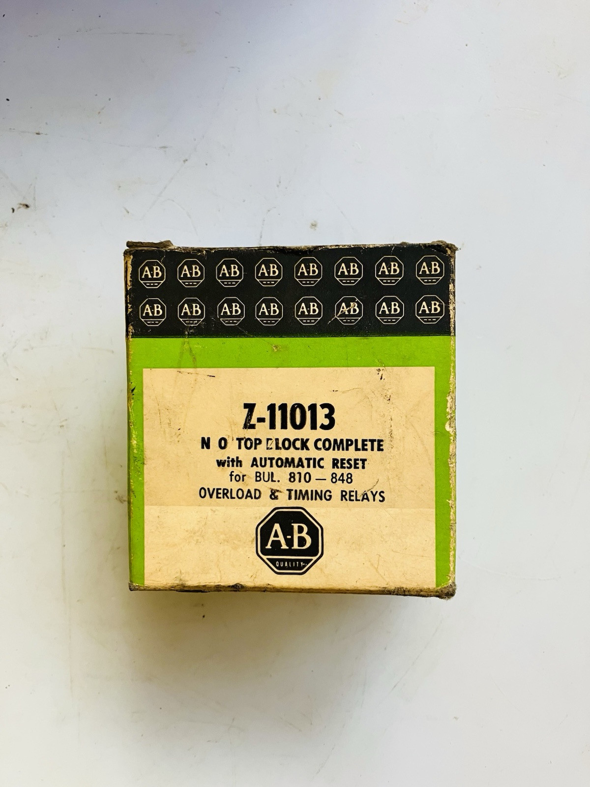NEW ALLEN BRADLEY Z-11013 N.O. TOP BLOCK FOR RELAY COMPLETE WITH AUTOMATIC RESET