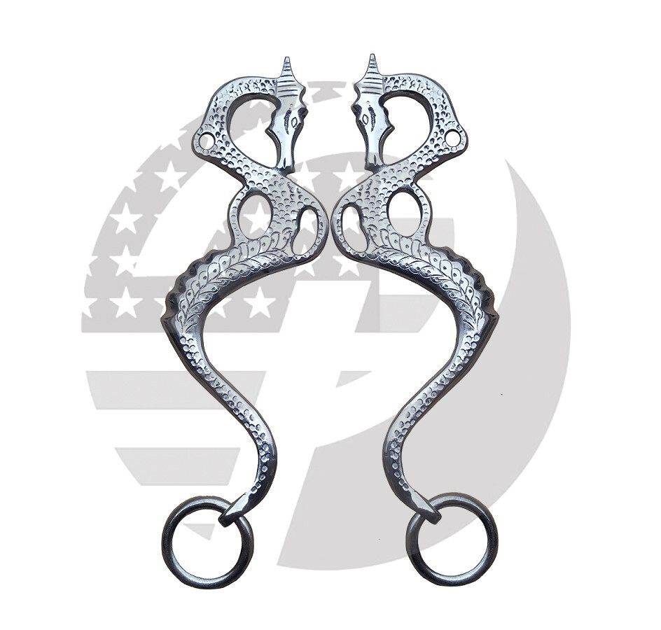 DRAGO Hackamore Bit Replacement Cheeks Bitless Horse Bit English Western