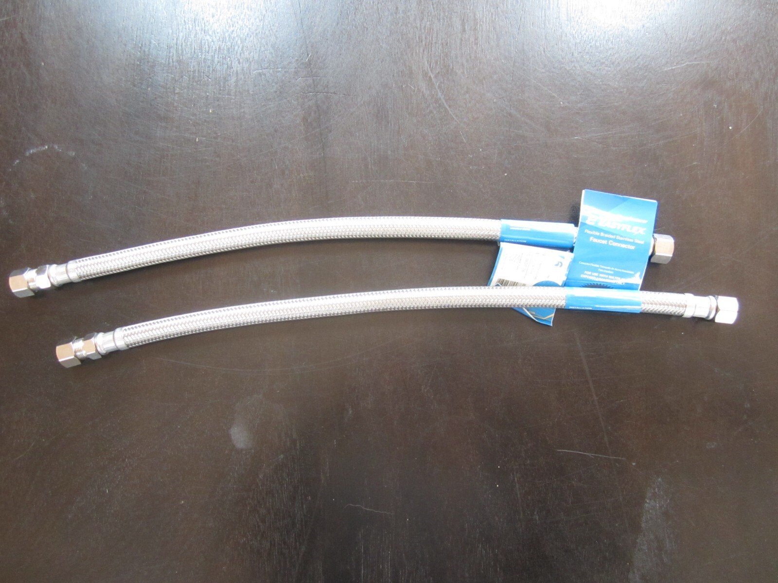 2 Count Lot Easyflex # EF-FC-38DT-16 3/8'' x 3/8'' x 16'' Faucet Connector  New